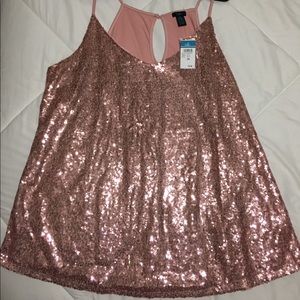 Pink sequined shirt